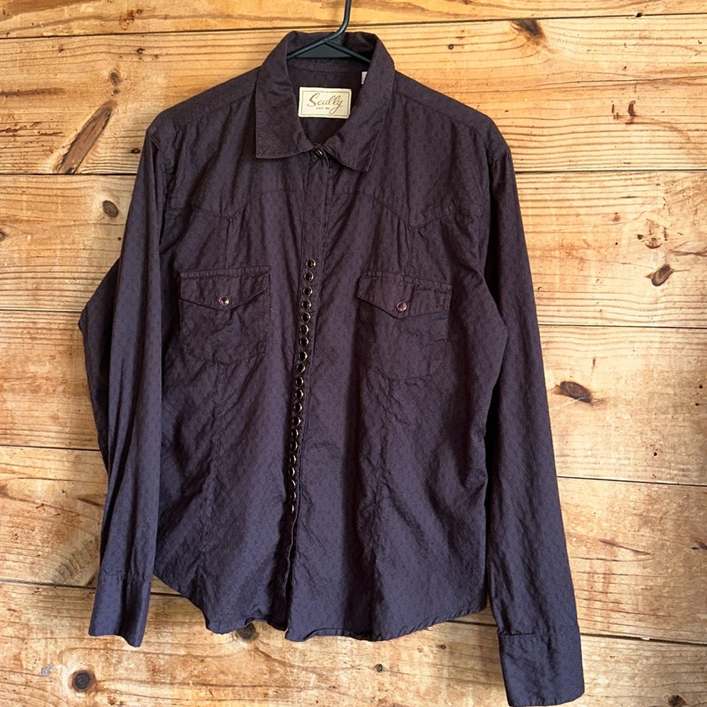 Scully Western Snap Button Down Rodeo Cowgirl Shi… - image 1